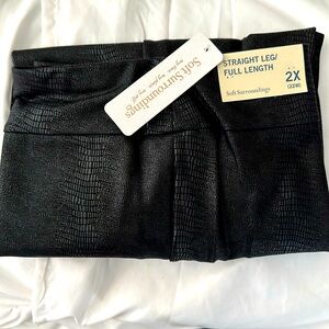 Soft Surroundings new with tags. Straight leg pants, faux python material.